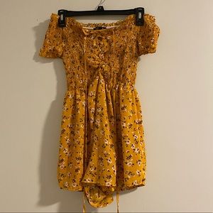 Yellow Floral Romper